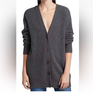 Veronica Beard S Charcoal Gray V-Neck “Chasie” 100%cashmere Sweater.
